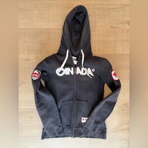 Hudson's Bay Co. Canada Vancouver Olympics 2010 Zip Hoodie Black